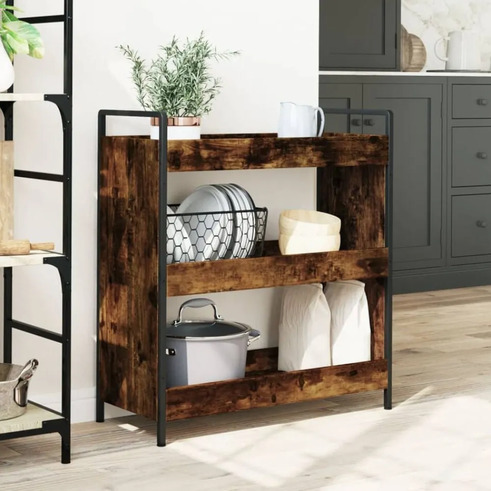 Keukentrolley 70x30x82 cm bewerkt hout kleurig>vidaXL Online