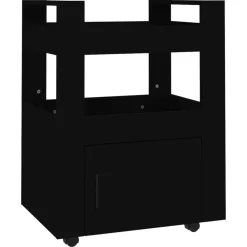 Trolleys*vidaXL Keukentrolley 60x45x80 cm bewerkt hout Zwart