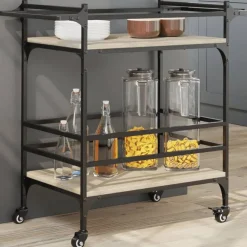 Keukentrolley 82x40x78,5 cm bewerkt hout kleurig>vidaXL Online