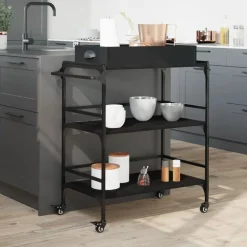 Keukentrolley 81,5x41x92,5 cm bewerkt hout><noscript><img width=