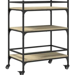 Keukentrolley 65x40x86,5 cm bewerkt hout kleurig>vidaXL New