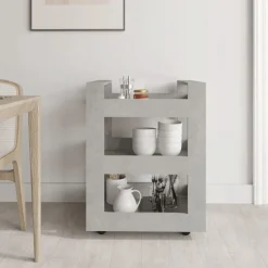 Trolleys*vidaXL Keukentrolley 60x45x80 cm bewerkt hout Betongrijs
