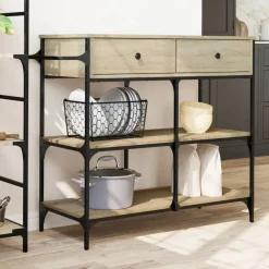 Keukentrolley 105x42x95 cm bewerkt hout kleurig><noscript><img width=