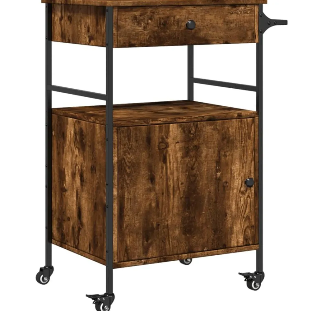 Keukentrolley 56x43x89,5 cm bewerkt hout kleurig>vidaXL Hot