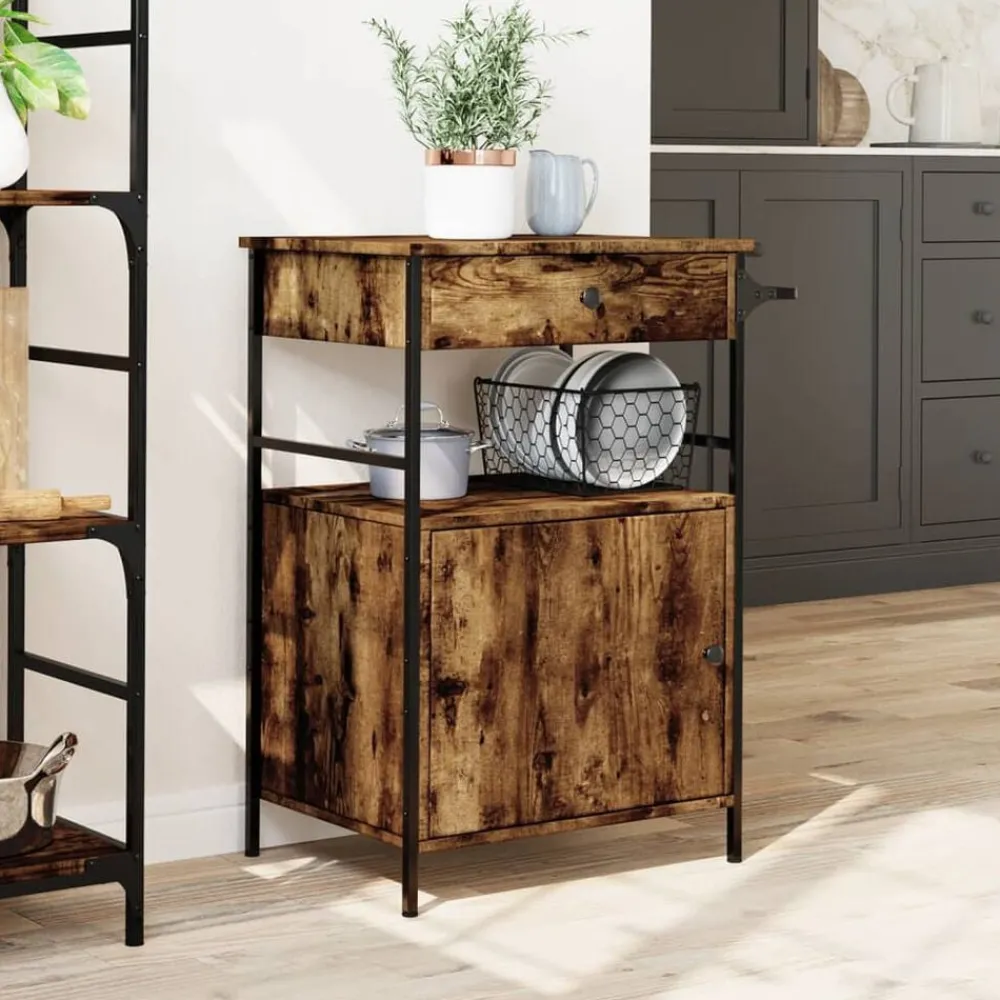Keukentrolley 56x43x89,5 cm bewerkt hout kleurig>vidaXL Hot