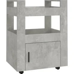 Trolleys*vidaXL Keukentrolley 60x45x80 cm bewerkt hout Betongrijs