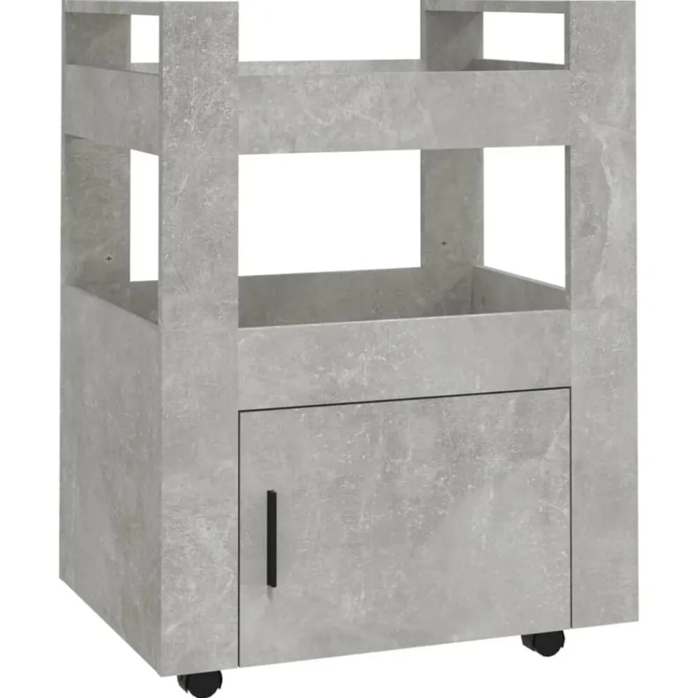 Trolleys*vidaXL Keukentrolley 60x45x80 cm bewerkt hout Betongrijs