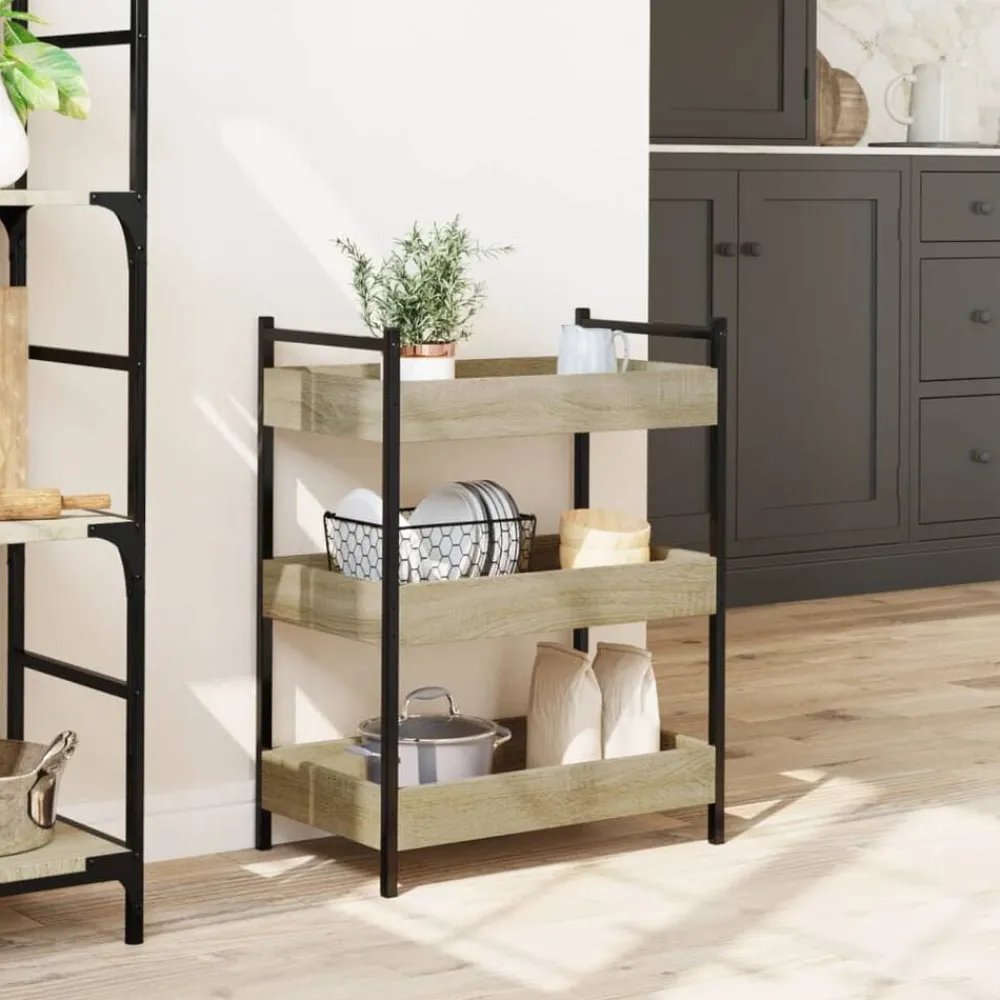 Keukentrolley 50x30x70 cm bewerkt hout kleurig>vidaXL Discount