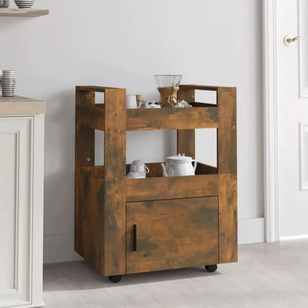 Keukentrolley 60x45x80 cm bewerkt hout kleurig>vidaXL Sale