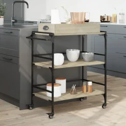 Keukentrolley 81,5x41x92,5 cm bewerkt hout kleurig><noscript><img width=