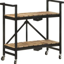 Trolleys*vidaXL Keukentrolley 87x36x81 cm massief mangohout