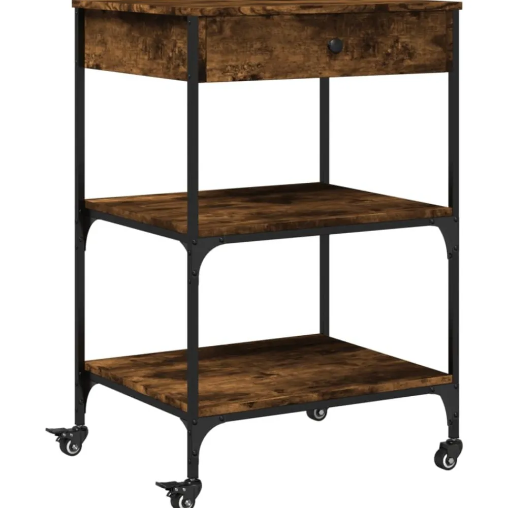 Keukentrolley 60x48x89,5 cm bewerkt hout kleurig>vidaXL Discount