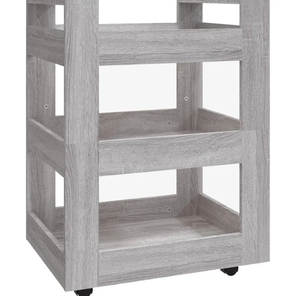 Keukentrolley 60x45x80cm bewerkt hout eikenkleurig>vidaXL Online