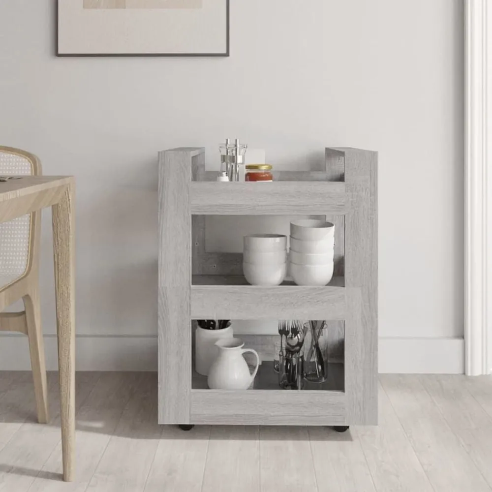 Keukentrolley 60x45x80cm bewerkt hout eikenkleurig>vidaXL Online