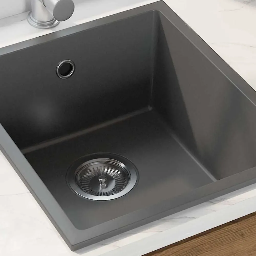 Sanitair & Loodgietersbenodigdheden*vidaXL Keukenwasbak 38 x 44 x 20 cm Graniet Grijs
