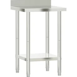 Keukenwerktafel met spatscherm 55x55x93 cm roestvrij staal>vidaXL Outlet