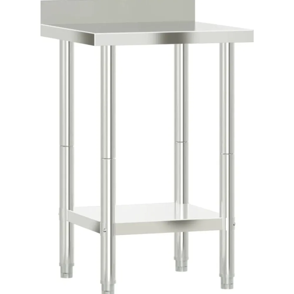 Keukenwerktafel met spatscherm 55x55x93 cm roestvrij staal>vidaXL Outlet