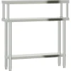 Catering & Horeca*vidaXL Keukenwerktafel met bovenschap 110x30x120 cm roestvrij staal