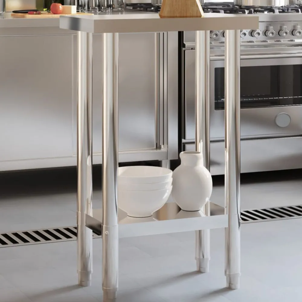 Catering & Horeca*vidaXL Keukenwerktafel 55x30x85 cm roestvrij staal