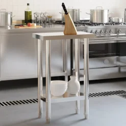 Catering & Horeca*vidaXL Keukenwerktafel 55x30x85 cm roestvrij staal
