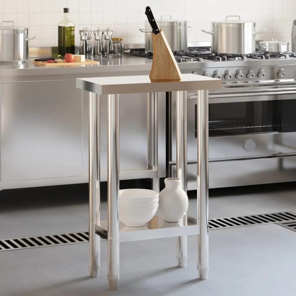 Catering & Horeca*vidaXL Keukenwerktafel 55x30x85 cm roestvrij staal