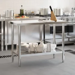 Keukenwerktafel 110x55x85 cm roestvrij staal><noscript><img width=