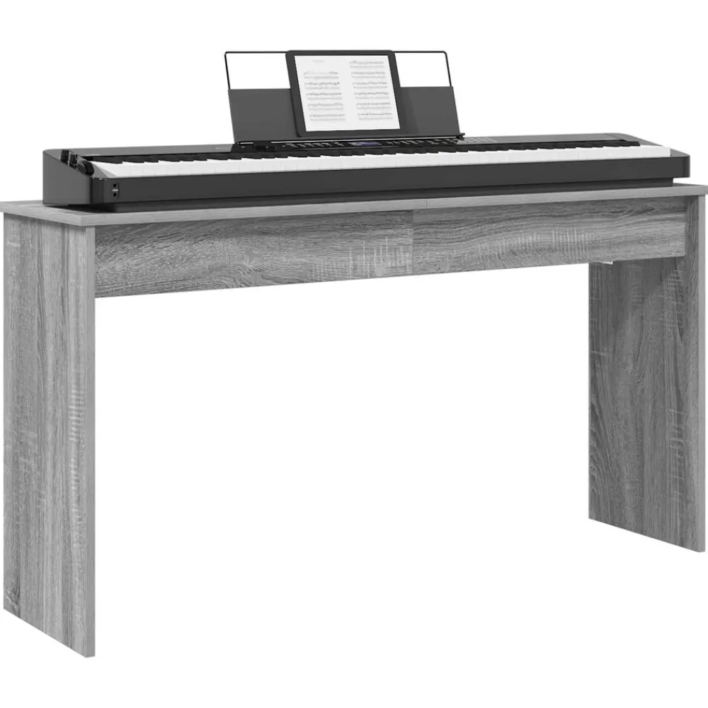 Kunst & Entertainment*vidaXL Keyboardstand 120 x 32 x 64 cm Bewerkt hout Grijs sonoma