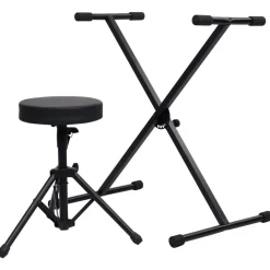 Keyboardstandaard en -kruk zwart>vidaXL Discount