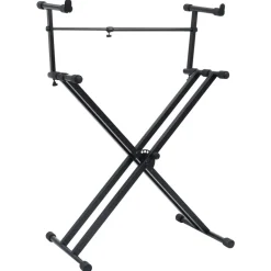 Keyboardstandaard X-frame dubbel versterkt zwart>vidaXL Best