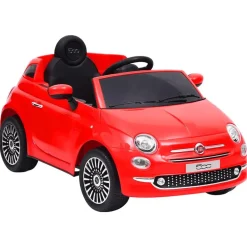 Speelgoed*vidaXL Kinderauto Fiat 500 elektrisch Rood