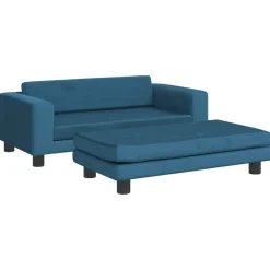 Kinderbank met voetensteun 100x50x30 cm fluweel>vidaXL Outlet