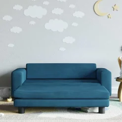 Kinderbank met voetensteun 100x50x30 cm fluweel>vidaXL Outlet