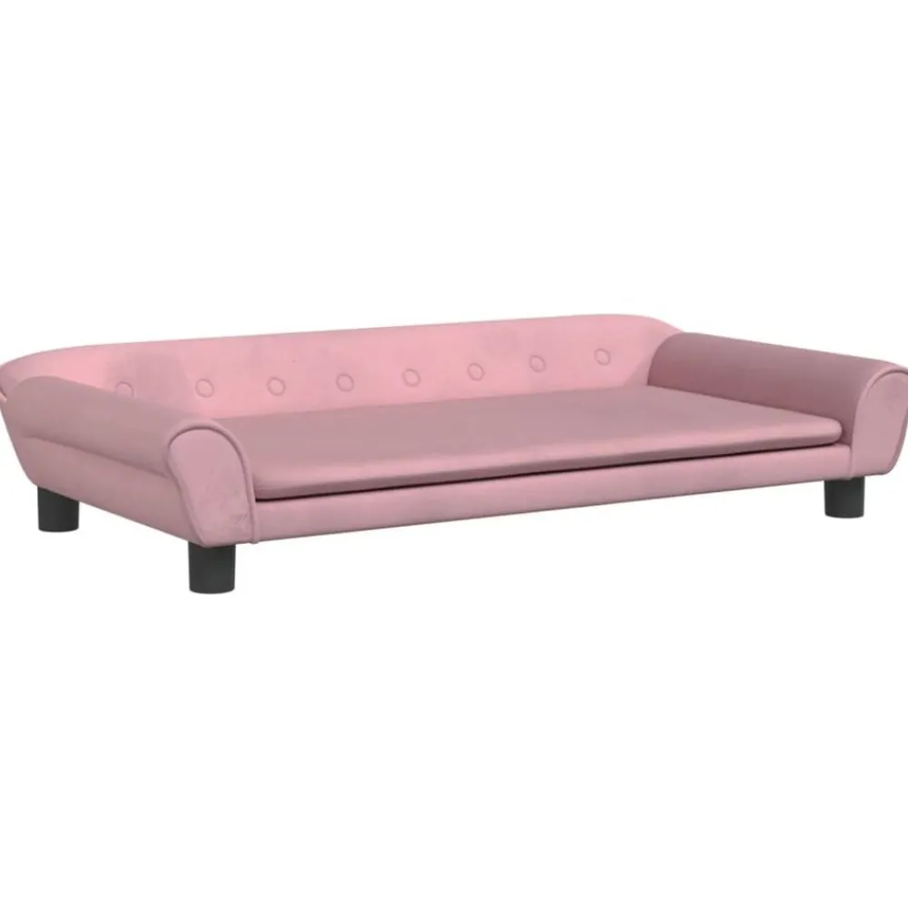 Meubelen Voor Baby'S & Peuters*vidaXL Kinderbank 100x50x26 cm fluweel Roze
