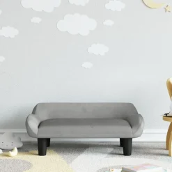 Meubelen Voor Baby'S & Peuters*vidaXL Kinderbank 70x40x24 cm fluweel Lichtgrijs
