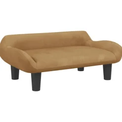 Meubelen Voor Baby'S & Peuters*vidaXL Kinderbank 70x40x24 cm fluweel Bruin