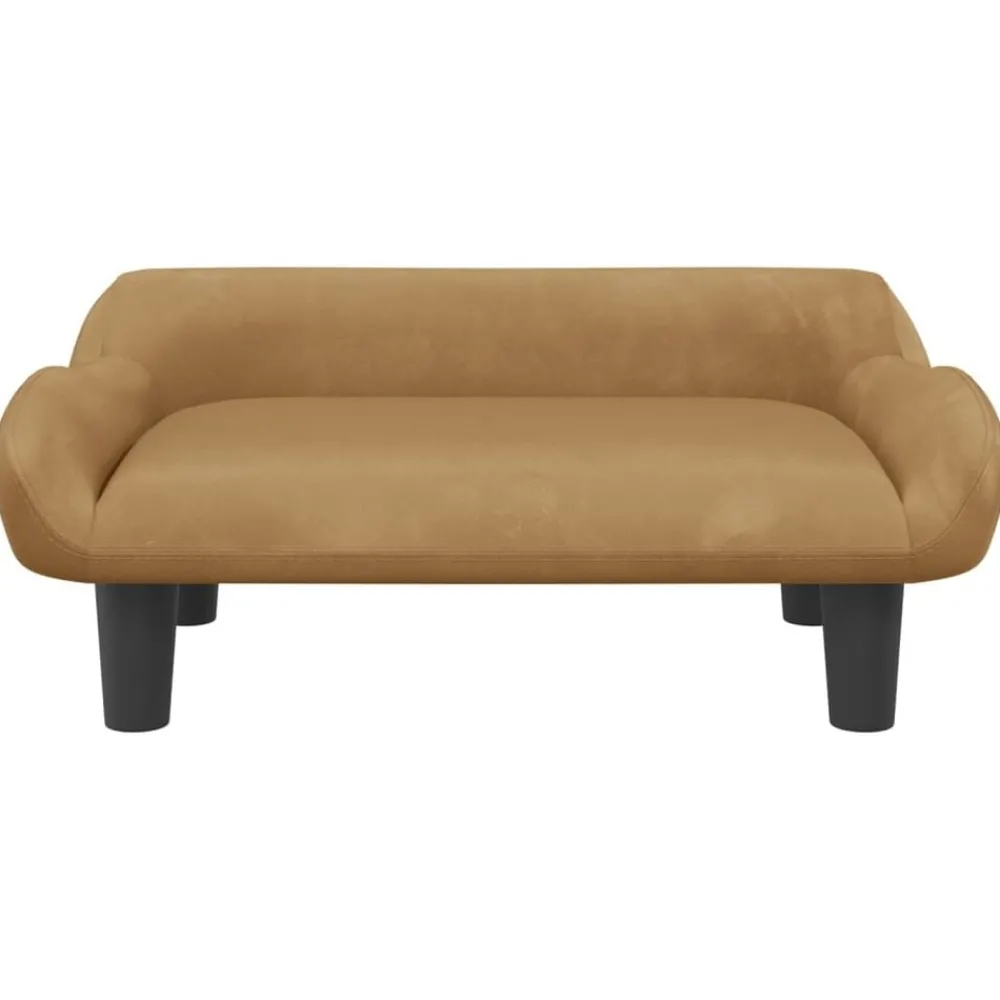 Meubelen Voor Baby'S & Peuters*vidaXL Kinderbank 70x40x24 cm fluweel Bruin