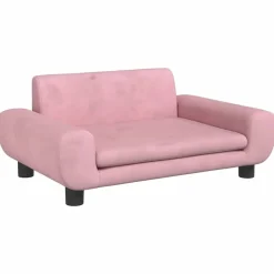Meubelen Voor Baby'S & Peuters*vidaXL Kinderbank 70x45x33 cm fluweel Roze