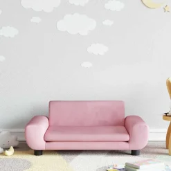 Meubelen Voor Baby'S & Peuters*vidaXL Kinderbank 70x45x33 cm fluweel Roze