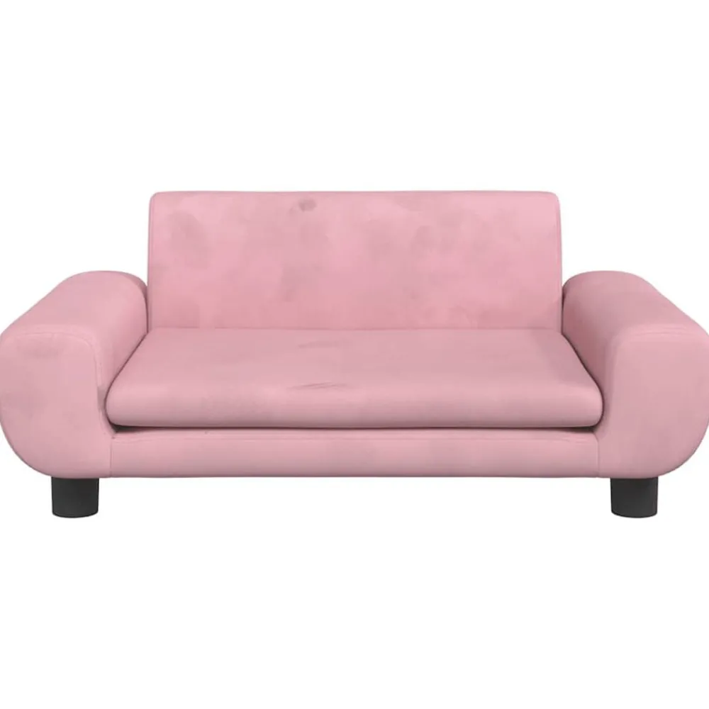 Meubelen Voor Baby'S & Peuters*vidaXL Kinderbank 70x45x33 cm fluweel Roze