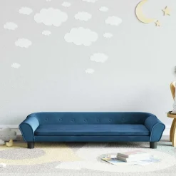Meubelen Voor Baby'S & Peuters*vidaXL Kinderbank 100x50x26 cm fluweel Blauw