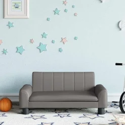 Meubelen Voor Baby'S & Peuters*vidaXL Kinderbank 70x45x30 cm kunstleer Grijs