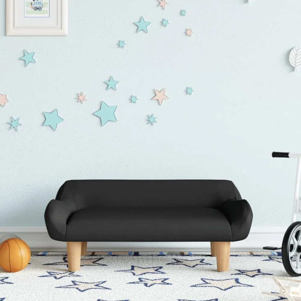 Meubelen Voor Baby'S & Peuters*vidaXL Kinderbank 70x40x24 cm stof Zwart