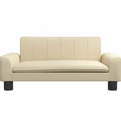 Kinderbank 70x45x30 cm stof crèmekleurig><noscript><img width=