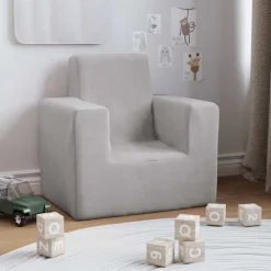 Meubelen Voor Baby'S & Peuters*vidaXL Kinderbank zacht pluche Lichtgrijs