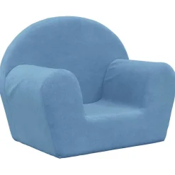 Meubelen Voor Baby'S & Peuters*vidaXL Kinderbank zacht pluche Blauw