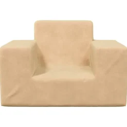 Meubelen Voor Baby'S & Peuters*vidaXL Kinderbank zacht pluche crèmekleurig Cr&egrave;me