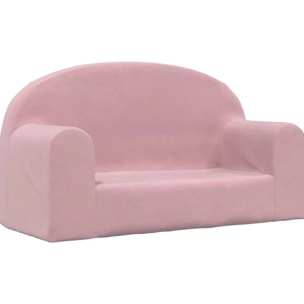 Meubelen Voor Baby'S & Peuters*vidaXL Kinderbank 2-zits zacht pluche Roze