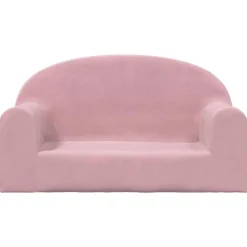 Meubelen Voor Baby'S & Peuters*vidaXL Kinderbank 2-zits zacht pluche Roze