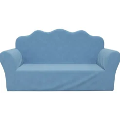 Meubelen Voor Baby'S & Peuters*vidaXL Kinderbank 2-zits zacht pluche Blauw
