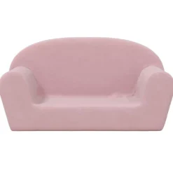 Meubelen Voor Baby'S & Peuters*vidaXL Kinderbank 2-zits zacht pluche Roze